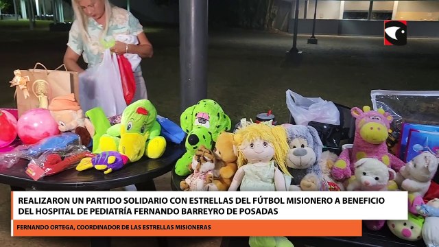 Realizaron un partido solidario con estrellas del fútbol misionero a beneficio del Hospital de Pediatría Fernando Barreyro de Posadas