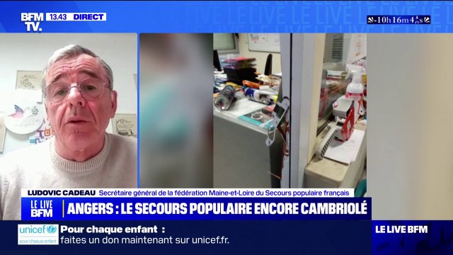 Secours populaire cambriolé à Angers: C'est la deuxième fois qu'on nous cambriole de cette façon , affirme Ludovic Cadeau (Fédération Maine-et-Loire du Secours populaire)