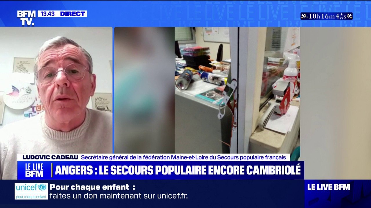 Secours populaire cambriolé à Angers: "C'est la deuxième fois qu'on nous cambriole de cette façon", affirme Ludovic Cadeau (Fédération Maine-et-Loire du Secours populaire)