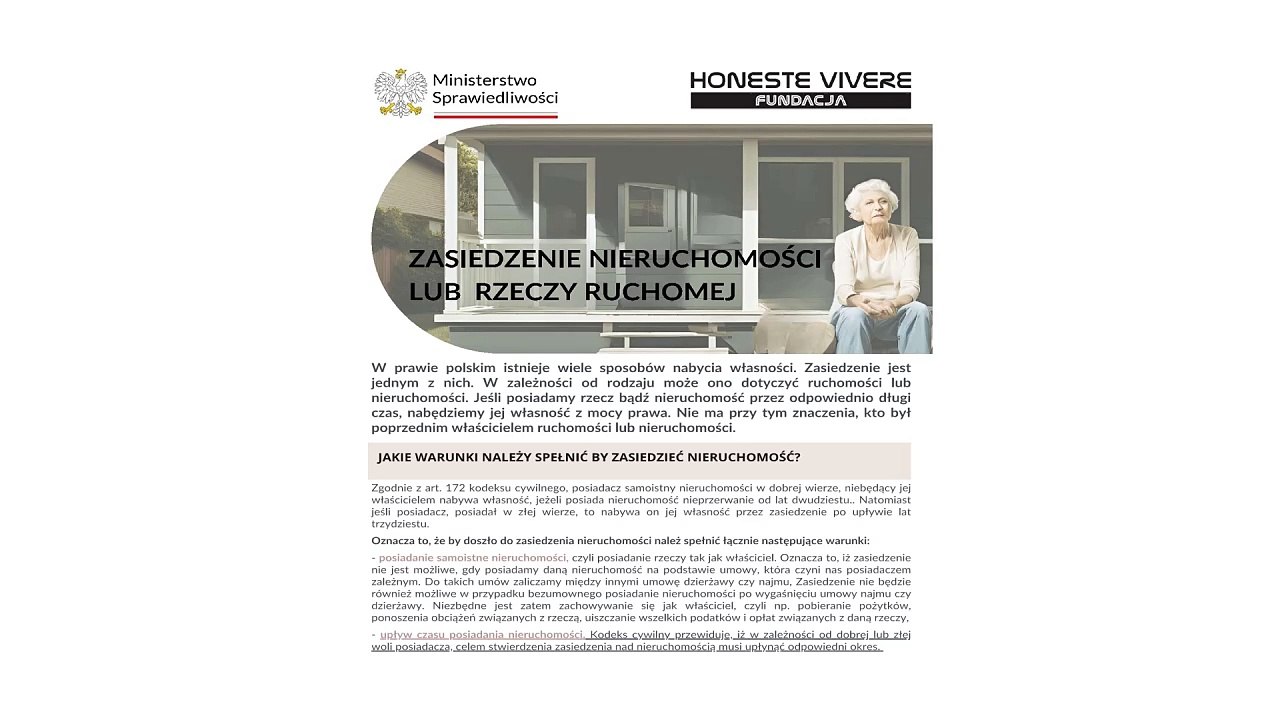 Poradnik w sprawie zasiedzenia nieruchomości lub ruchomości