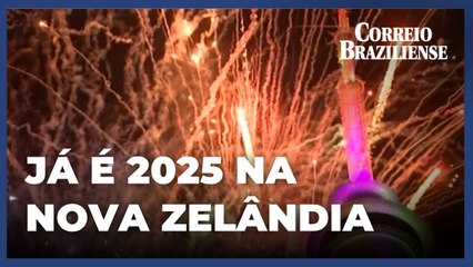 Já é 2025 na Nova Zelândia! Confira fotos da queima de fogos