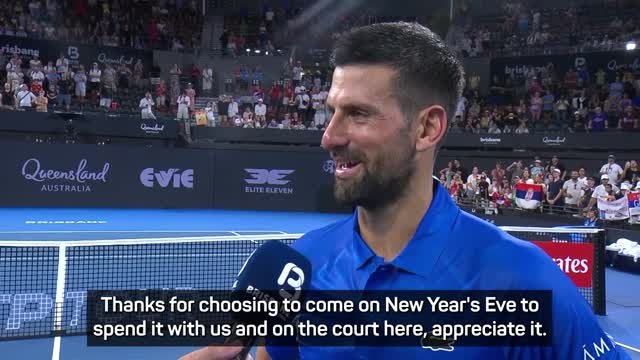 'A win is a win' - Djokovic pleased to see in new year with victory