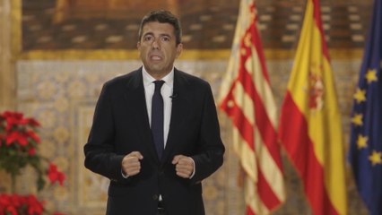 Mazón pide lealtad institucional por la dana en su discurso de Fin de Año