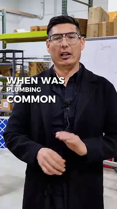 When was plumbing common in homes?