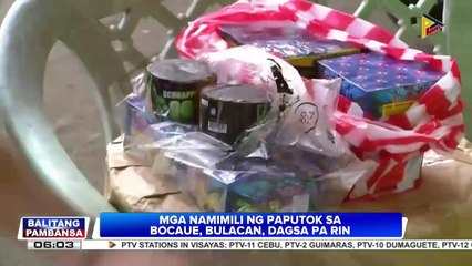 Mga namimili ng paputok sa Bocaue, Bulacan, dagsa pa rin