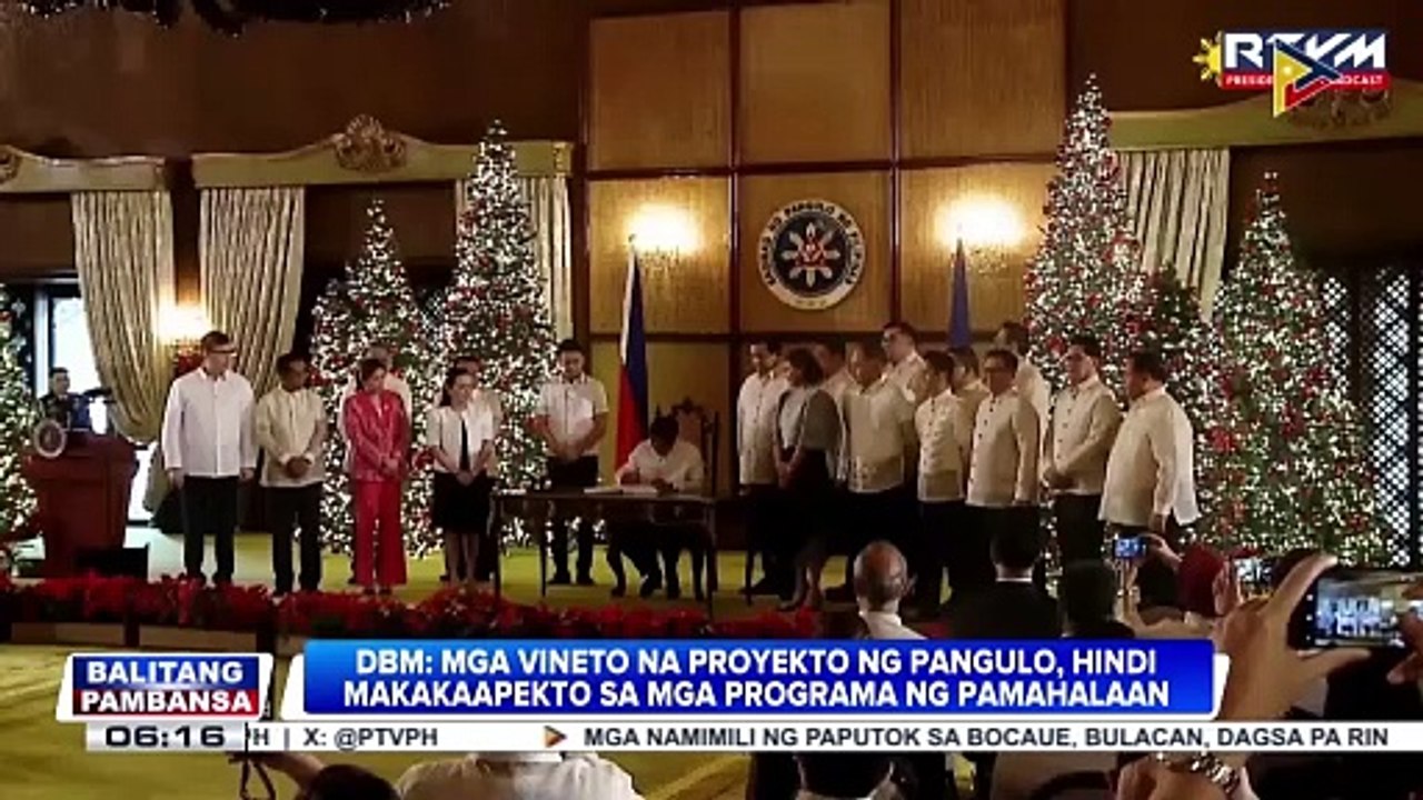 DBM: Mga vineto na proyekto ng Pangulo, hindi makakaapekto sa mga programa ng pamahalaan