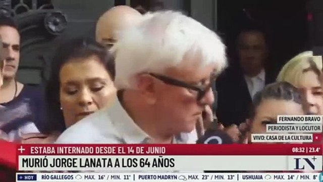 Zulma Lobato en el adiós a Lanata