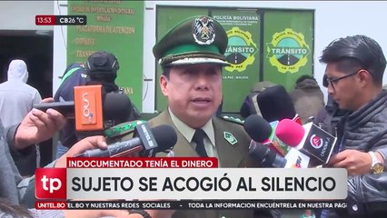 Hallan a un hombre indocumentado en un alojamiento con Bs 67 mil, dice la Policía