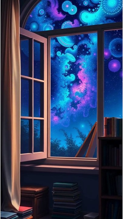 🌠 Cosmic Reading Nook 🌠 #renewal #inspiration #meditation #motivation #nature #relaxation #shorts