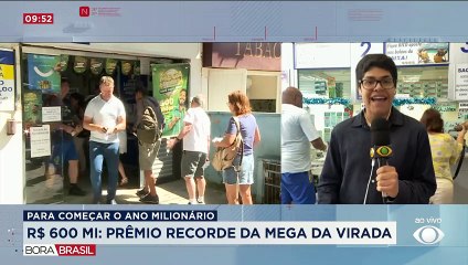 Mega da Virada tem prêmio recorde de R$ 600 mi