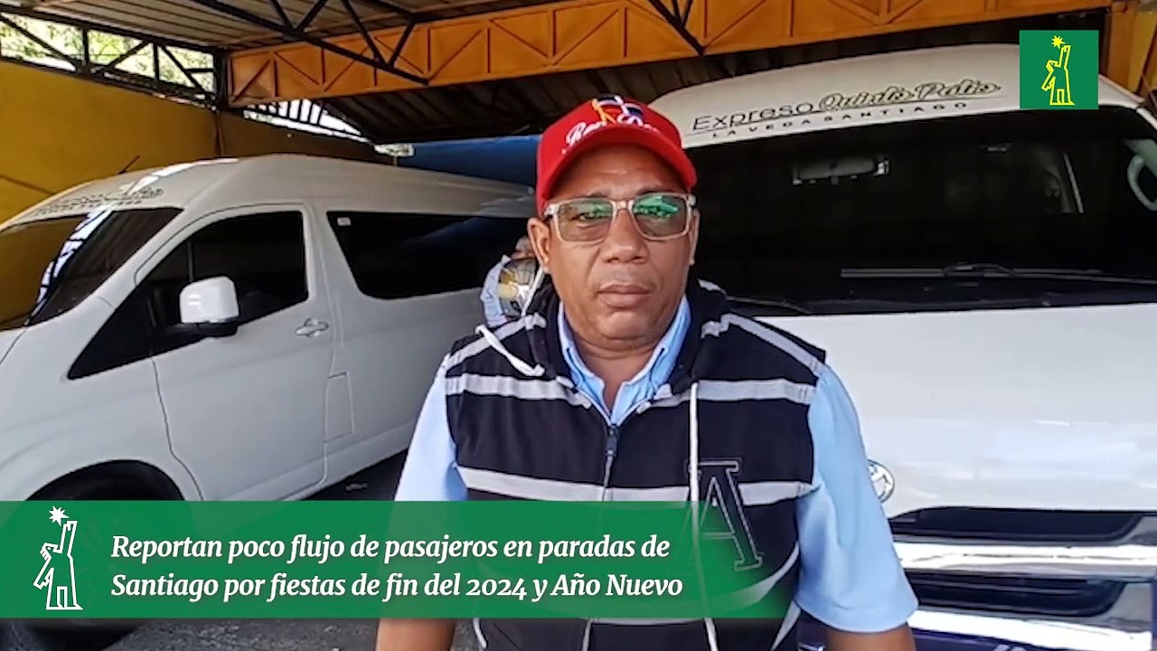 Reportan poco flujo de pasajeros en paradas de Santiago por fiestas de fin del 2024 y Año Nuevo