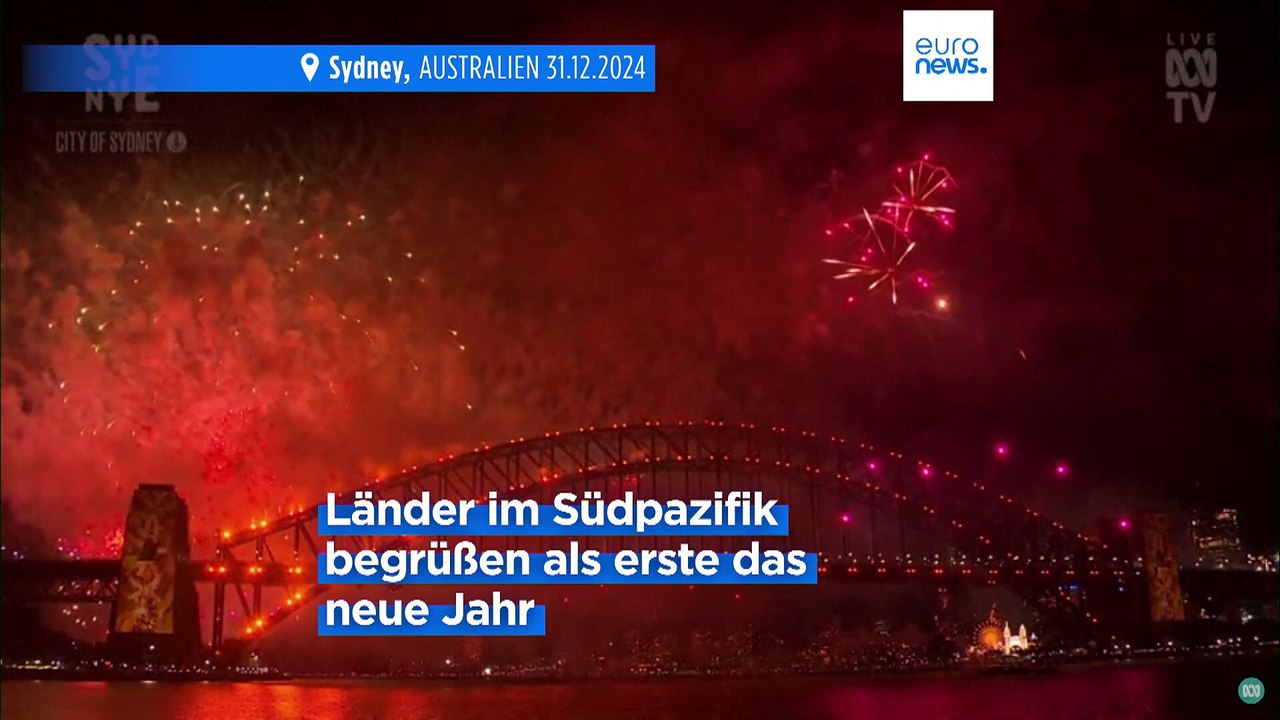 Länder im asiatisch-pazifischen Raum begrüßen das Jahr 2025 mit Feuerwerk und Feierlichkeiten