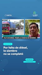Por falta de diésel, la siembra no se completó