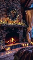 Bedroom with Crackling Fireplace.