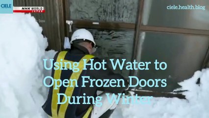 Using Hot Water to Open Frozen Doors During Winter