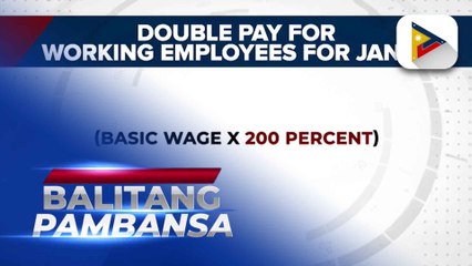 DOLE, nagpaalala sa mga employer sa private sector sa pagpapasahod sa mga empleyadong papasok ngayong Jan. 1