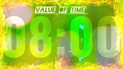 8 Minute Timer With Countdown in 4k