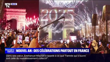 Nouvel An: les Français ont célébré le passage en 2025 dans tout le pays