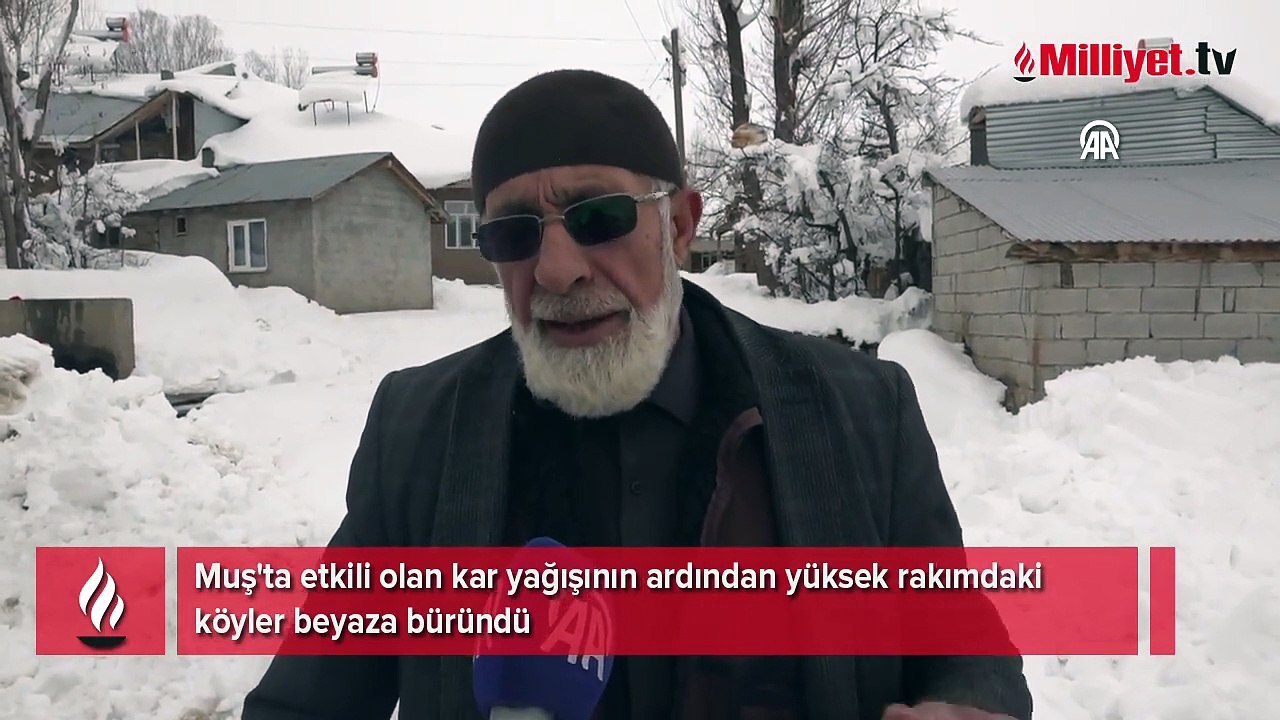 Muş'ta yüksek kesimdeki köyler karla kaplandı