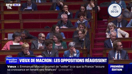 De gauche à droite, les oppositions réagissent après les vœux d'Emmanuel Macron