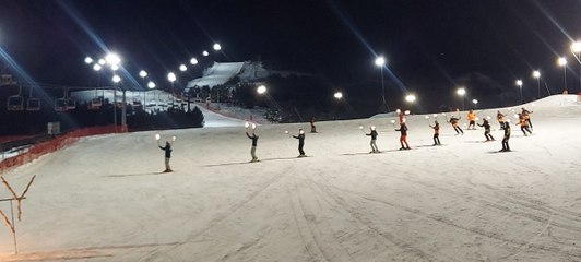 Palandöken ve Sarıkamış'ta yeni yıl coşkuyla karşılandı