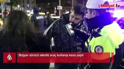 Yılın ilk cezası alkollü çıkan stajyer sürücüye kesildi! Şoke eden sözler