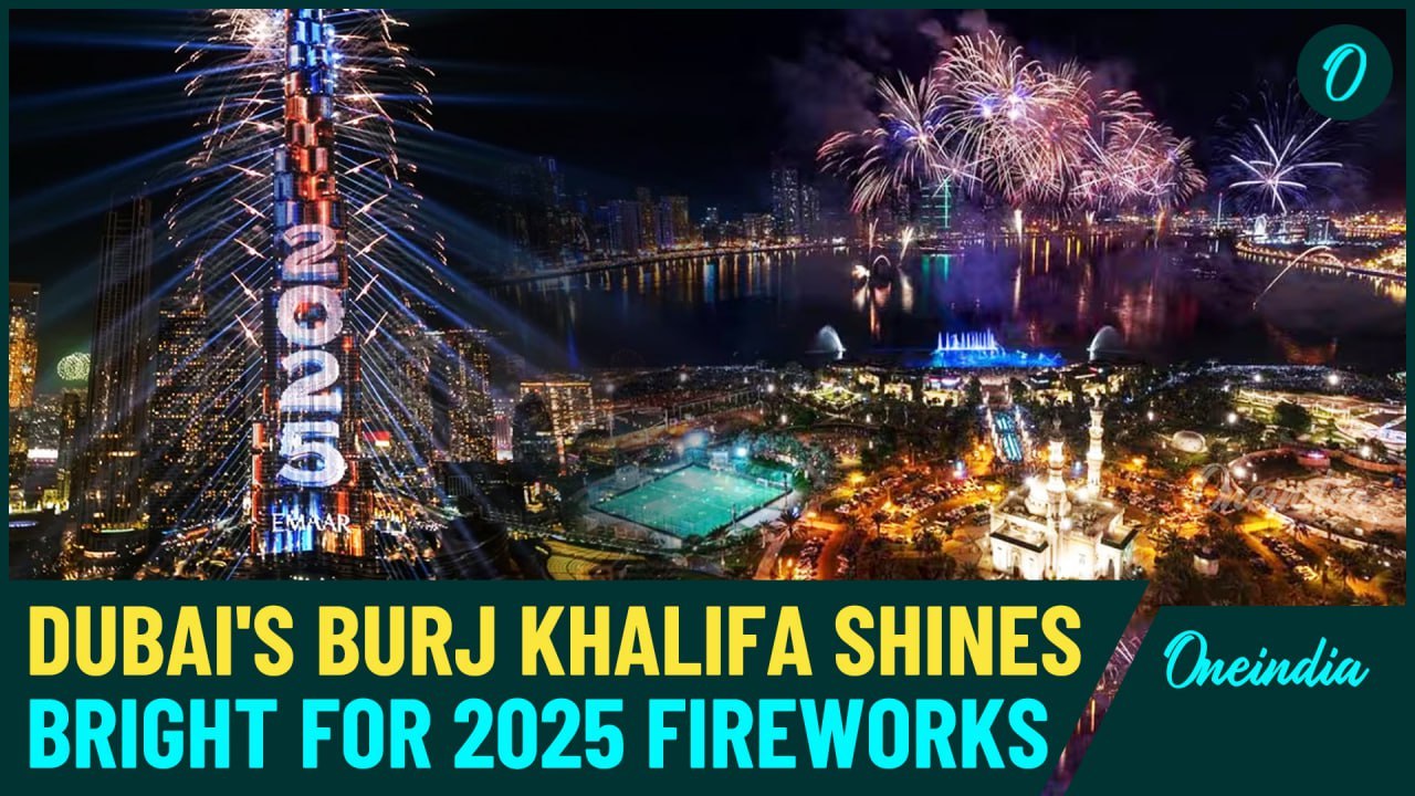 Dubai 2025 with a breathtaking fireworks display, lighting up