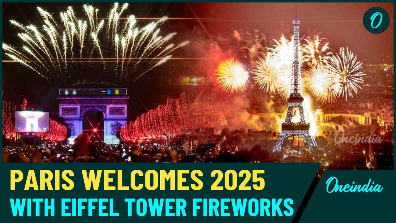 Paris welcomed 2025 with spectacular fireworks exploding over the Eiffel Tower