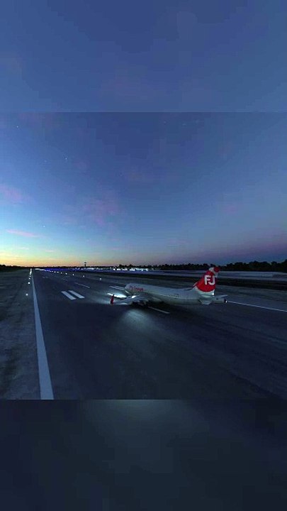 Superb Night Departure: Fly Jinnah A320neo at Cancun International Airport, Quintana Roo, Mexico #flights #fly #flightlovers #Canada #USA #Japan  #aviation #flying #FlyingLovers #aviationlovers