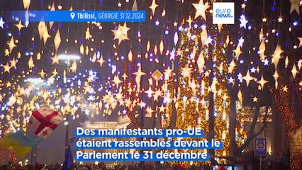 En Géorgie, manifestation monstre la nuit du réveillon