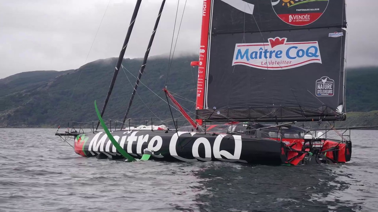 Vendée Globe 2024 / L'arrivée de Yannick Bestaven à Ushuaïa