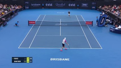Dimitrov into Brisbane quarters after win over Vukic