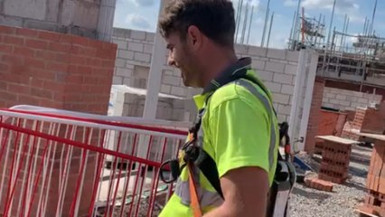 Challenge goes wrong as helmet hits gentleman’s head rather than landing on it