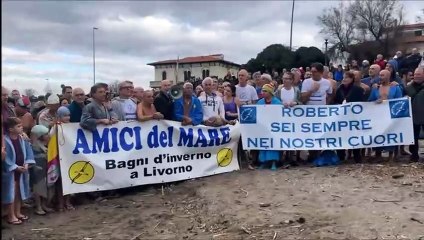Ambra Sabatini al tuffo di capodanno a Livorno
