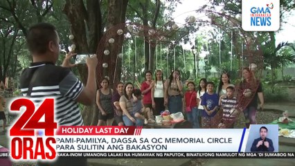 Pami-pamilya, dagsa sa QC MemoriaL Circle para sulitin ang bakasyon | 24 Oras