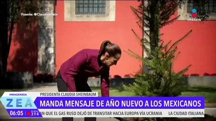 Claudia Sheinbaum manda mensaje de año nuevo a los mexicanos