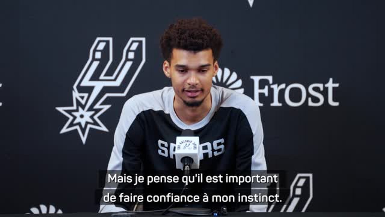 Spurs - Wembanyama : "Il est important de faire confiance à mon instinct"