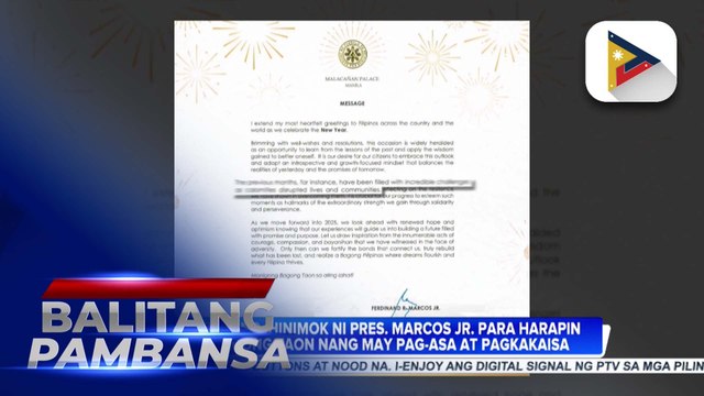 PBBM, nanawagan sa mga Pilipino na isa-puso ang bayanihan at pag-asa