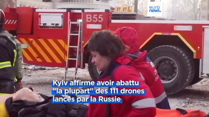Au moins deux morts dans une attaque de drones russes à Kyiv le jour du Nouvel An