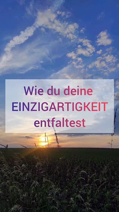 Wie du einzigartig werden kannst - Sehr Klar
