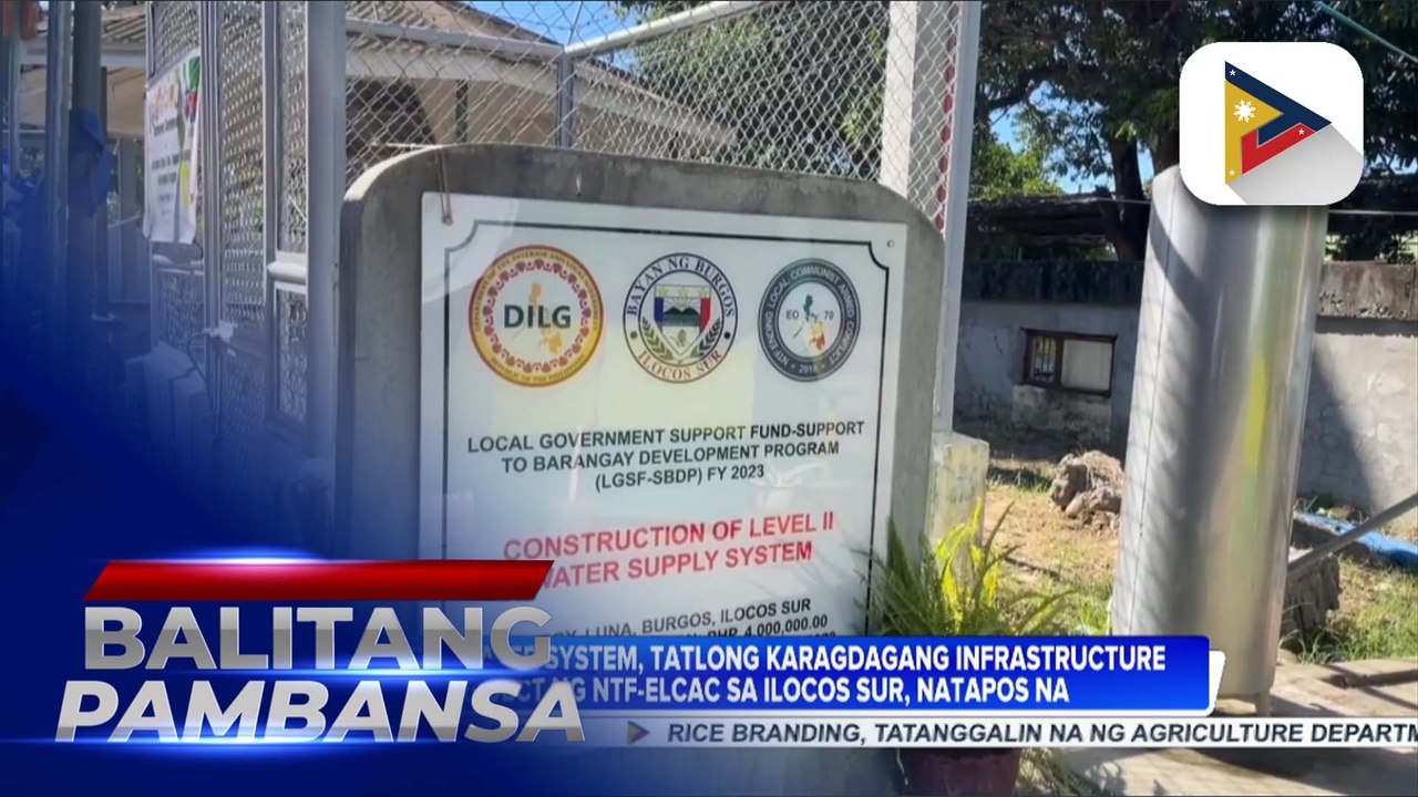 Daan-daang residente sa Burgos, Ilocos Sur, makikinabang sa iba't ibang infrastructure project, potable water system, mula sa NTF-ELCAC