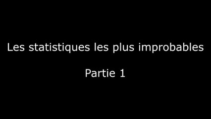 Les statistiques les plus improbables - Partie 1