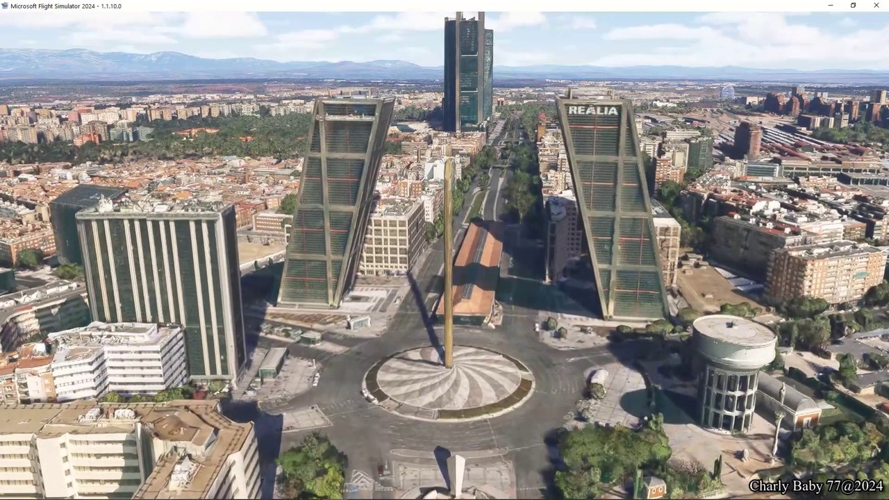 Microsoft Flight Simulator 2024: Drone Flight over Madrid, Spain