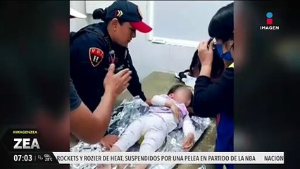 Mujer policía le salva la vida a una bebé en el Metro de la CDMX