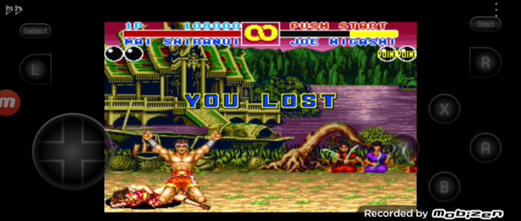 Fatal Fury 2 Mai Shiranui vs Joe Higashi Mai Shiranui é derrotada por Joe Higashi