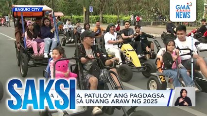 Mga turista, patuloy ang pagdagsa sa Baguio sa unang araw ng 2025 | Saksi