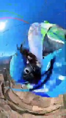 आकाशमा प्याराग्लाइडिङ गर्दैगर्दा अकस्मात प्यारासुट बन्द भयो