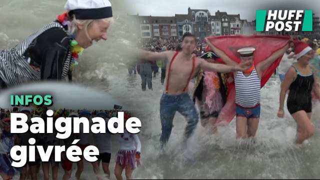 À Dunkerque, des milliers de courageux se réunissent pour le « bain des givrés », malgré le froid