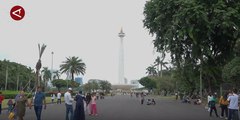 Berwisata di Monas masih digemari saat liburan tahun baru