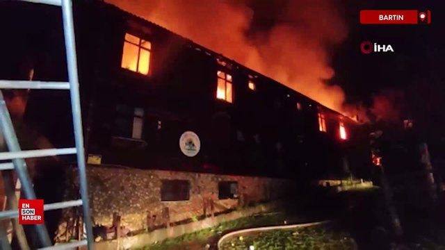 Bartın'da otelde korkutan yangın